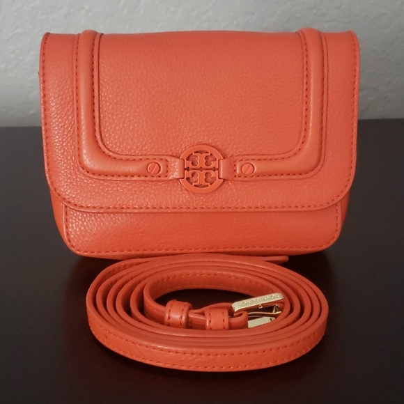 Tory Burch Handbags - Tory Burch orange Mini Convertible Crossbody